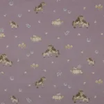 Popeline Sweet Horses - Lavanda