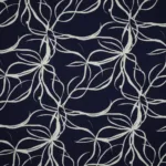 Viscose Abstract Flowers - Azul