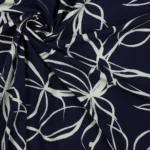 Viscose Abstract Flowers - Azul - Image 3