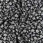 Viscose Small Flower c/ Elastano - Preto - Image 2