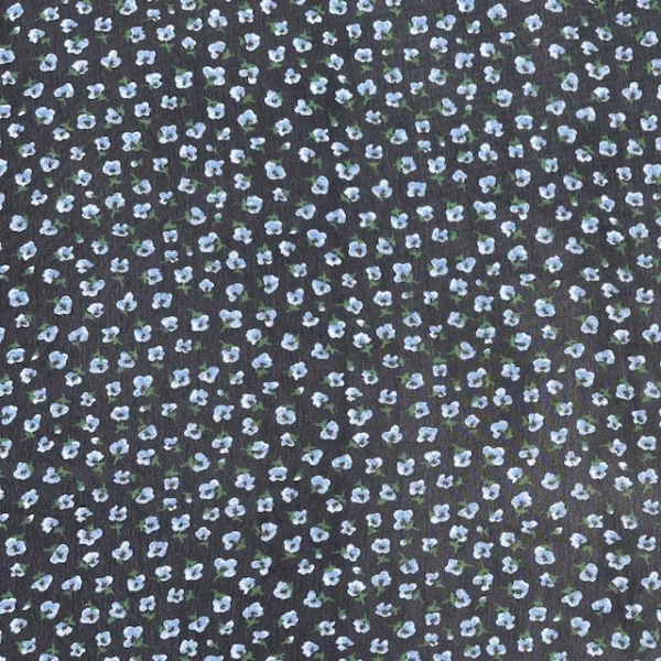 Chiffon Little Flower - Azul Marinho