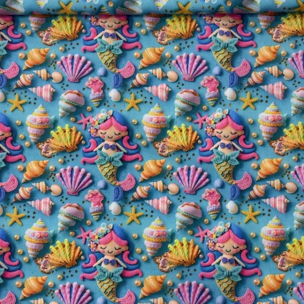 Popeline Digital 3D - Sereia