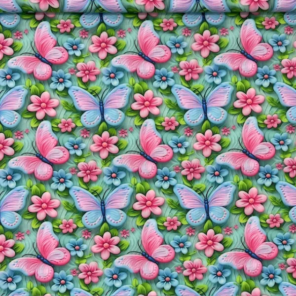 Popeline Digital 3D - Butterfly