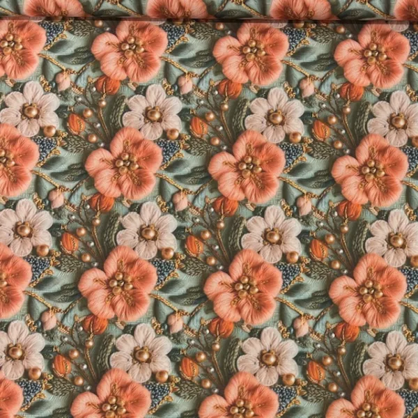 Popeline Digital 3D - Flowers