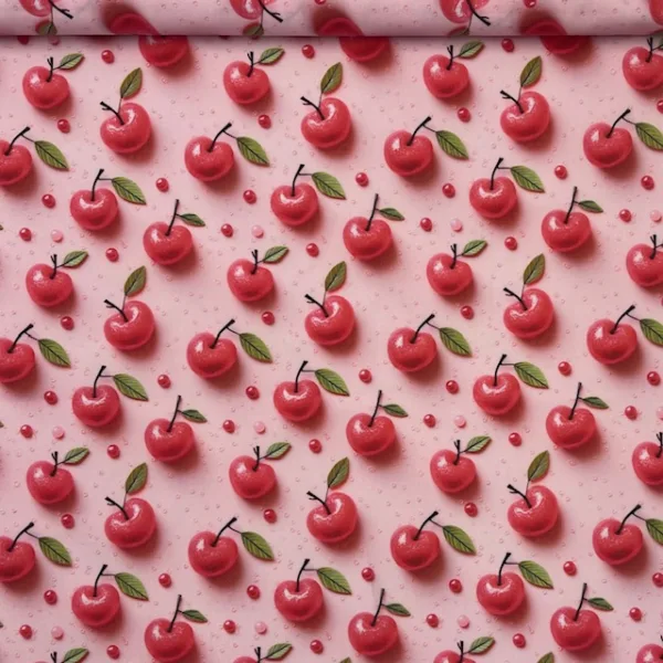 Popeline Digital 3D - Cerejas