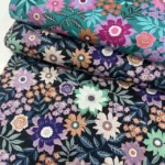 Popeline Digital Flower - Preto - Image 4