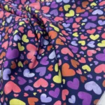 Popeline Digital Hearts - Azul - Image 3