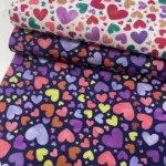 Popeline Digital Hearts - Azul - Image 4