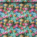 Popeline Digital 3D - Flower Vases