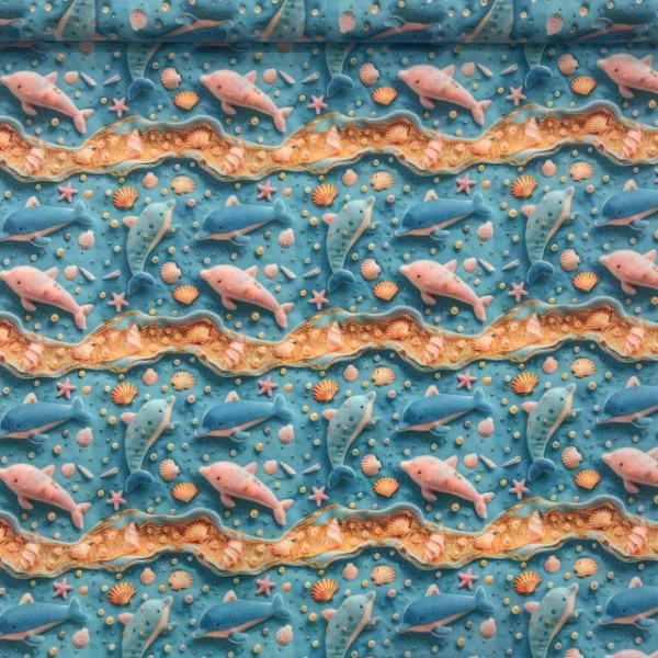 Popeline Digital 3D - Dolphin