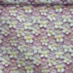 Popeline Digital 3D - White Flower