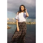 Viscose Leo Foil Gold - Azul Marinho - Image 5