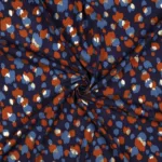 Viscose Leo Foil Gold - Azul Marinho - Image 2