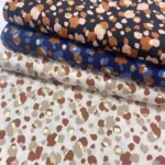 Viscose Leo Foil Gold - Azul Marinho - Image 4