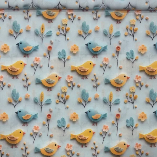 Popeline Digital 3D - Birds