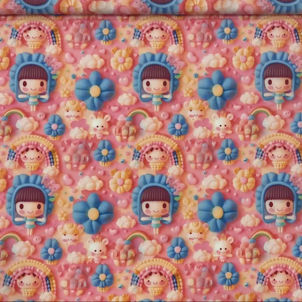 Popeline Digital 3D - Dolls