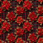 Policanvas Natal - Tartan 3D Flower