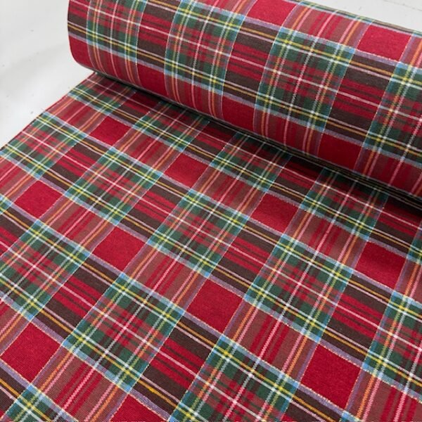 Tartan Decoração - Vermelho c/ Lurex 2,80 mt Largura