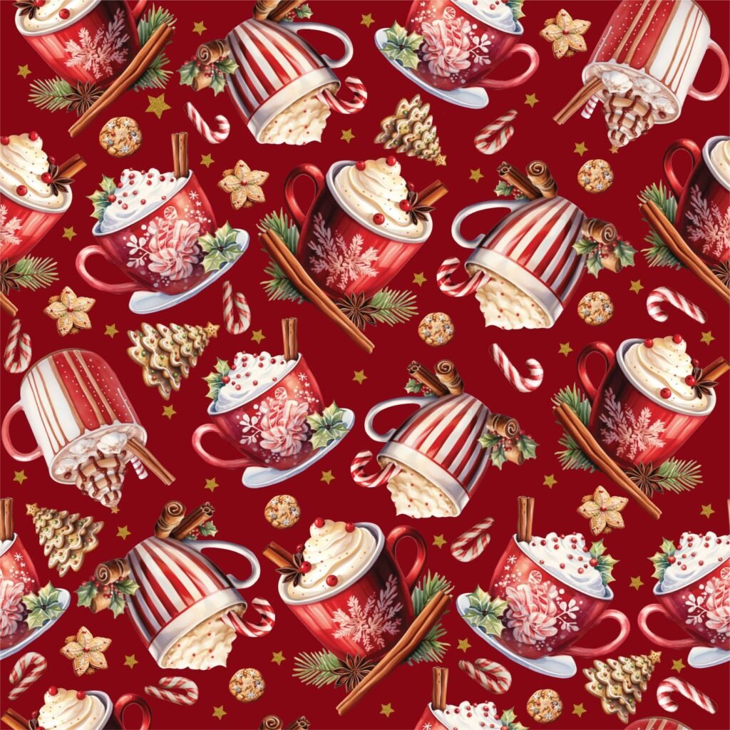 Tecido Policanvas Natal Coffe Violet Fabrics