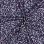 Popeline Digital Flowers - Azul / Roxo - Image 2