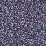 Popeline Digital Flowers - Azul / Roxo