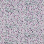 Popeline Digital Flowers - Branco / Roxo