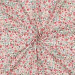 Popeline Digital Flowers - Branco / Vermelho - Image 2