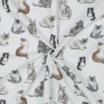 Popeline Digital Gatos - Branco - Image 2