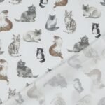 Popeline Digital Gatos - Branco - Image 4