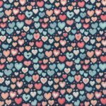 Bombazine Corações - Azul