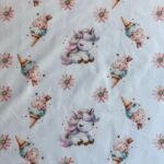 Popeline Unicorn Ice Cream by Ana Lobo - Branco