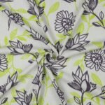 Linho Viscose Flowers - Verde - Image 2