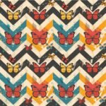 Lycra Estampada - Chevron Butterfly