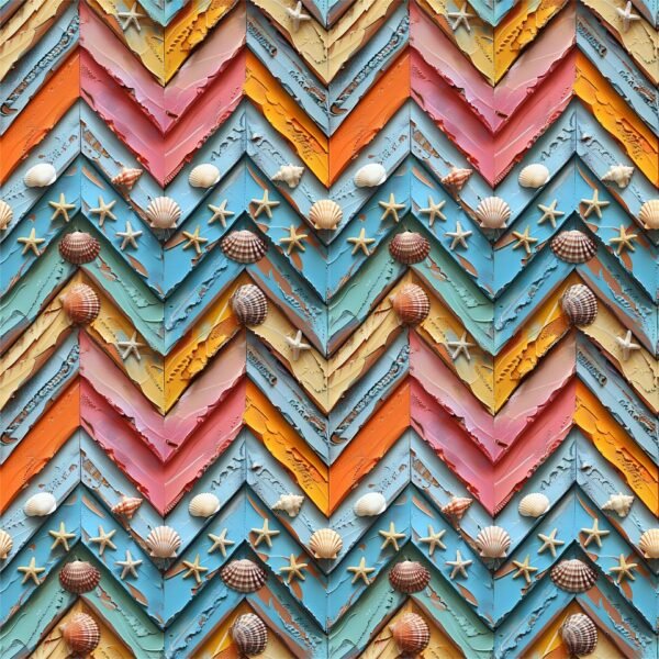 Lycra Estampada - Chevron Oceans