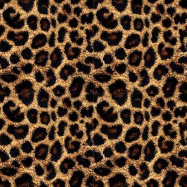 Lycra Estampada - Leo Bege Black