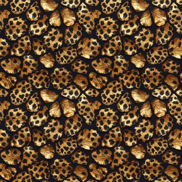 Lycra Estampada - Leo Black Gold