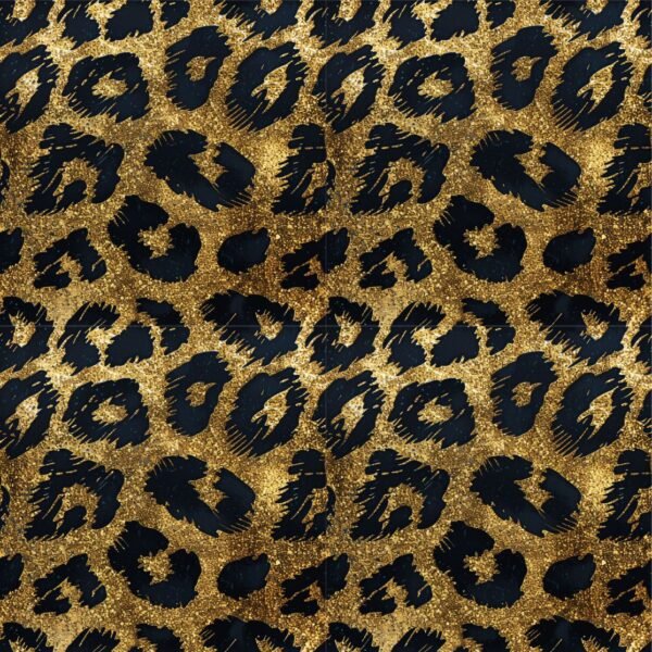 Lycra Estampada - Leo Gold Black