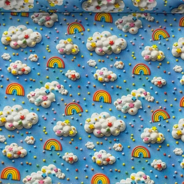 Popeline Arco-íris 3D