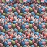 Popeline Digital Páscoa Coelhinhos e Ovos