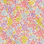 Popeline Resinada Summer Flowers - Branco