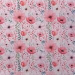 Popeline Spring Flowers - Rosa