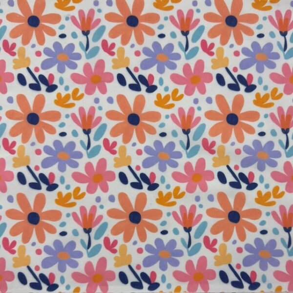 Popeline Summer Time - Branco