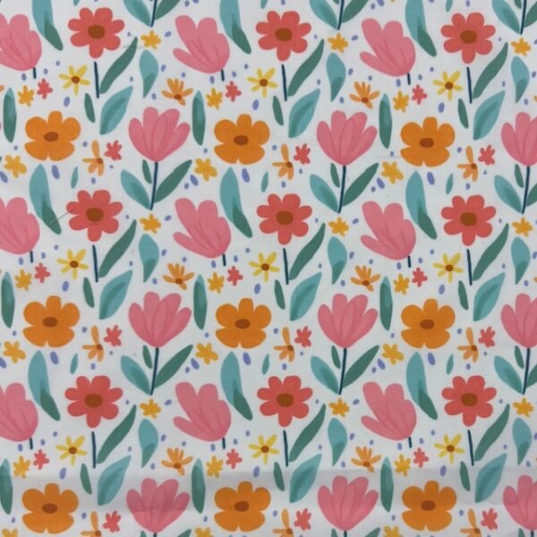 Popeline Summer Time - Branco