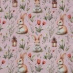 Popeline Coelhinho Páscoa - Rosa