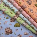 Popeline Rabbit and Bear - Verde Menta - Image 2