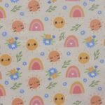 Popeline Sun Rainbown - Rosa