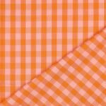 Popeline Fio Tinto Xadrez - Laranja/Salmão - Image 3