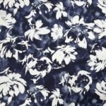 Viscose Flor c/ Elastano - Azul