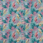 Malha Fria Flowers - Turquesa