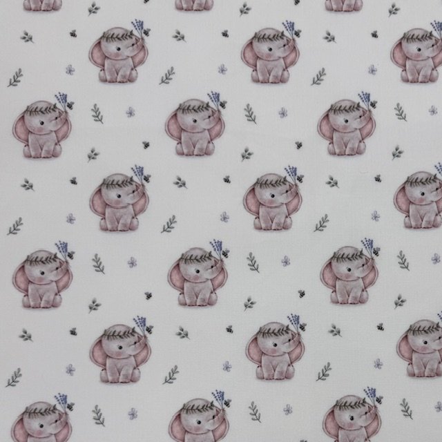 Popeline Estampada (15) Popeline Elefantes - Image 1